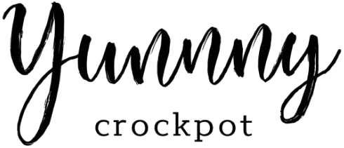 Yummy Crockpot logo - handwritten brand logo for a crockpot recipe website